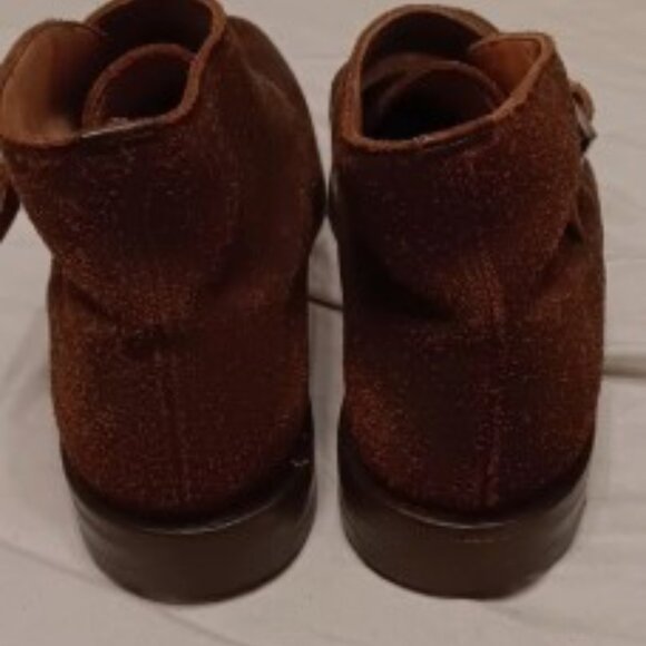 Alan McAfee brown Suede Chukka Boots Men's 12 with Buckle Closure Sophisticated - Picture 6 of 12